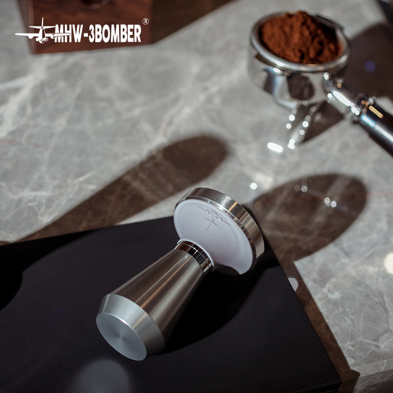 MHW-3BOMBER Knight Series Tamper 58.35mm - Starlight Silver-flat