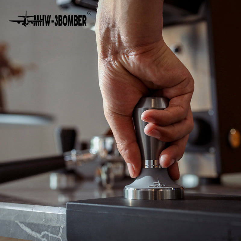 MHW-3BOMBER Knight Series Tamper 58.35mm - Starlight Silver-flat