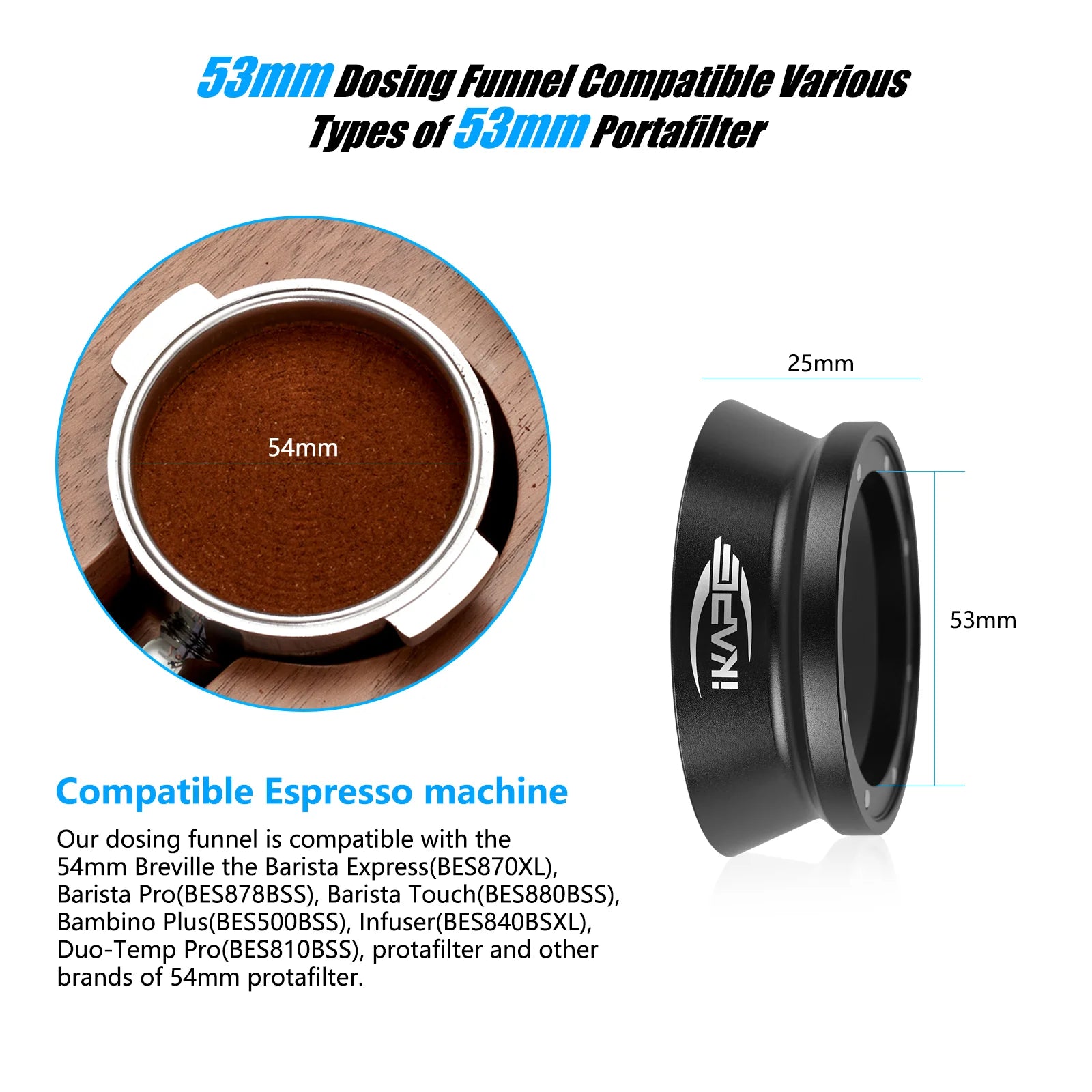 IKAPE V3 Espresso Magnetic Dosing Funnel