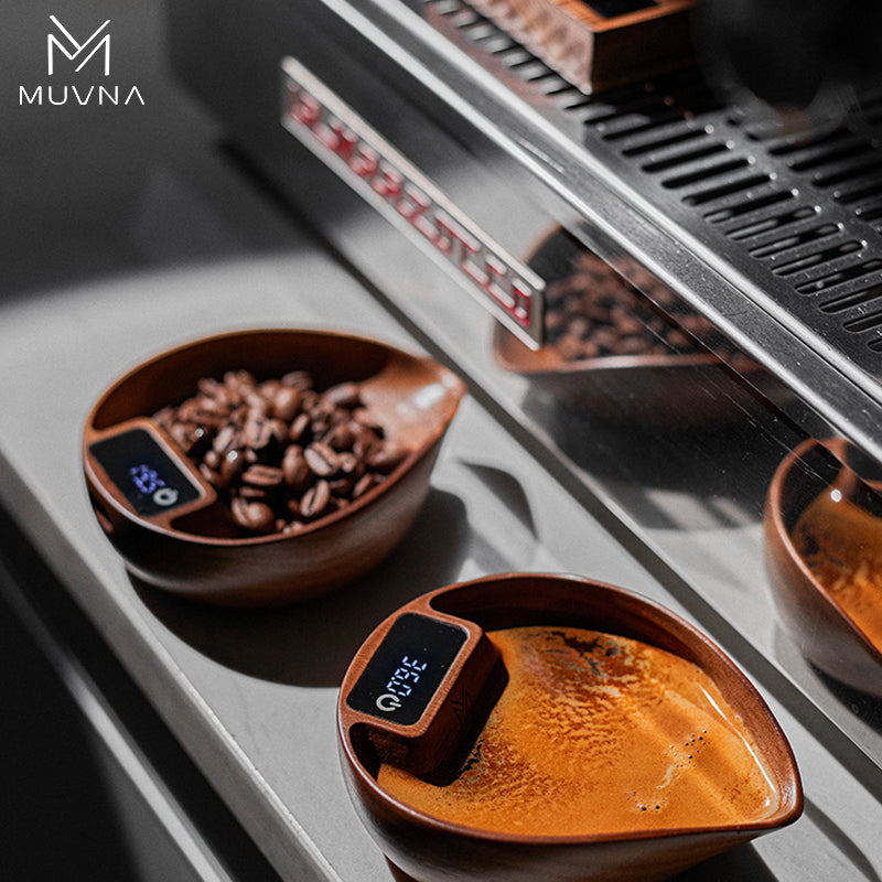 MUVNA Electronic Scale for Coffee Beans Walnut