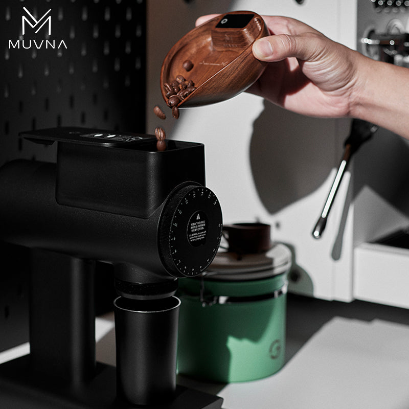 MUVNA Electronic Scale for Coffee Beans Walnut