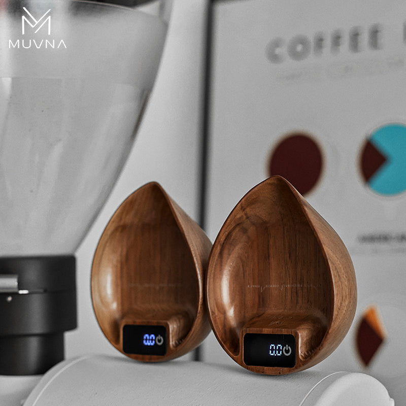 MUVNA Electronic Scale for Coffee Beans Walnut