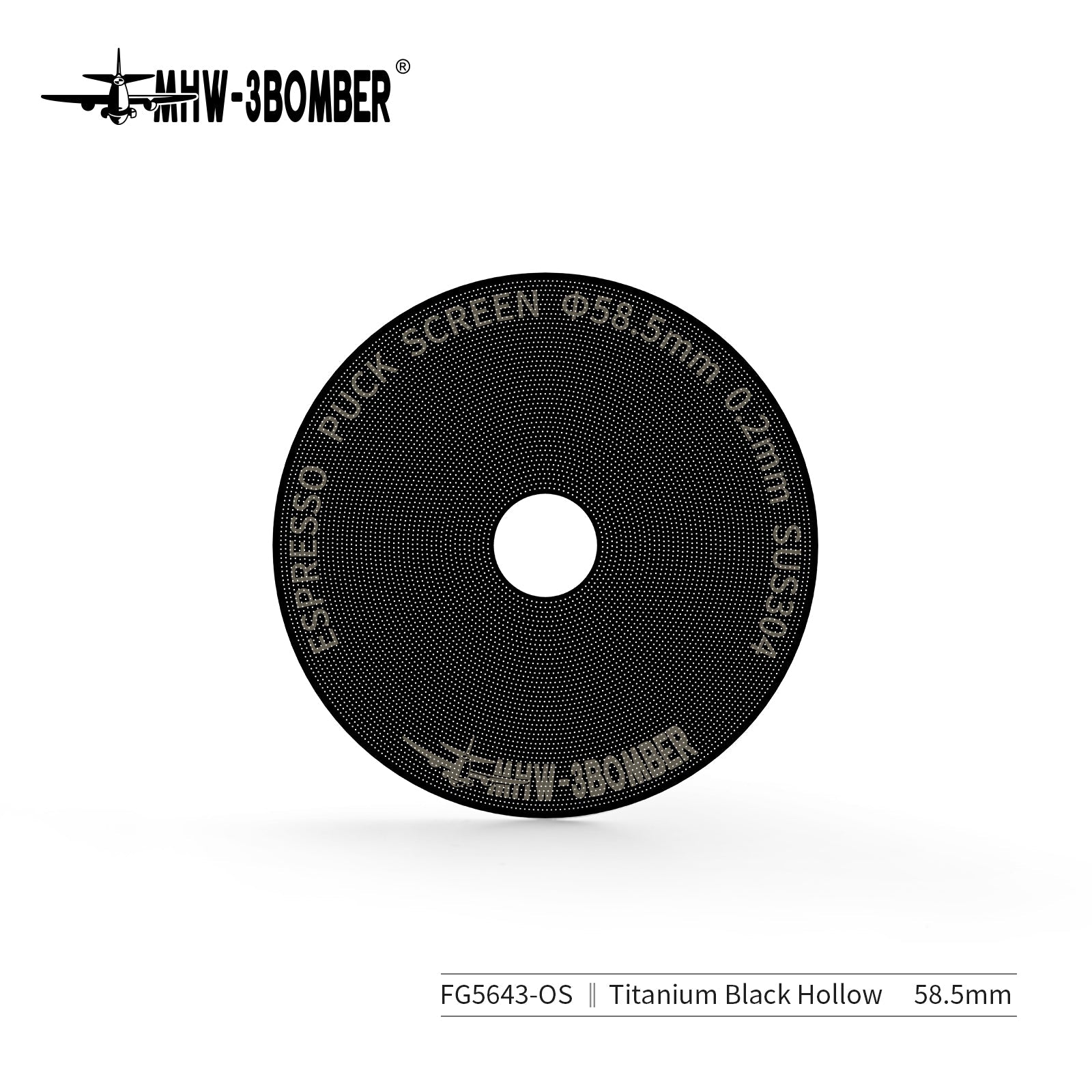 MHW-3BOMBER Espresso Puck Screen - Titanium Black