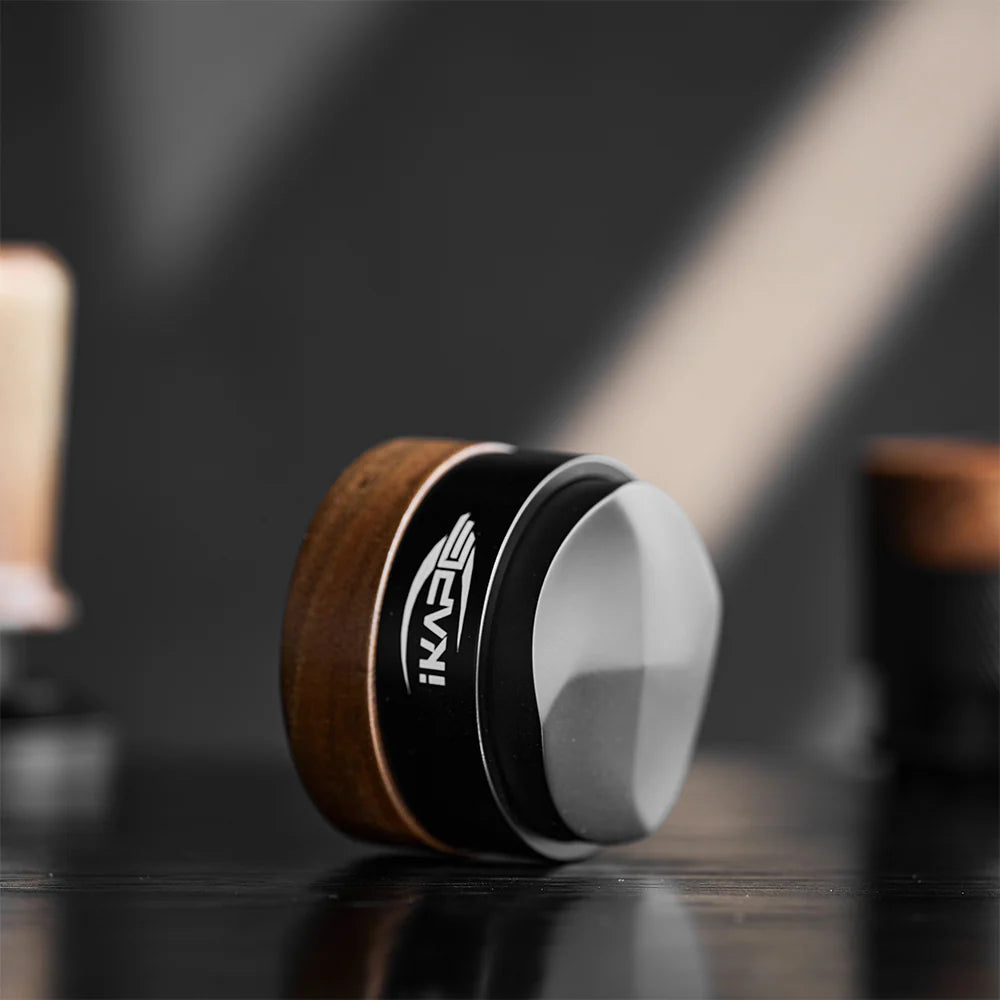 IKAPE Coffee Distributor, Espresso Gravity Distributor (Wooden Handle)