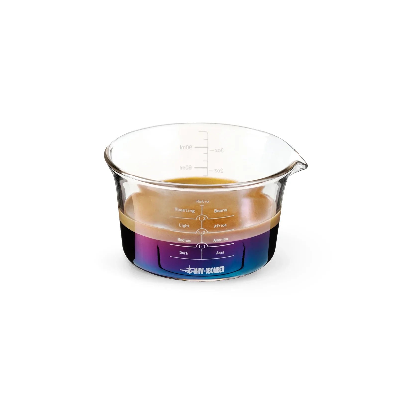 MHW-3BOMBER Glass Measuring - Single Spout - 120ml