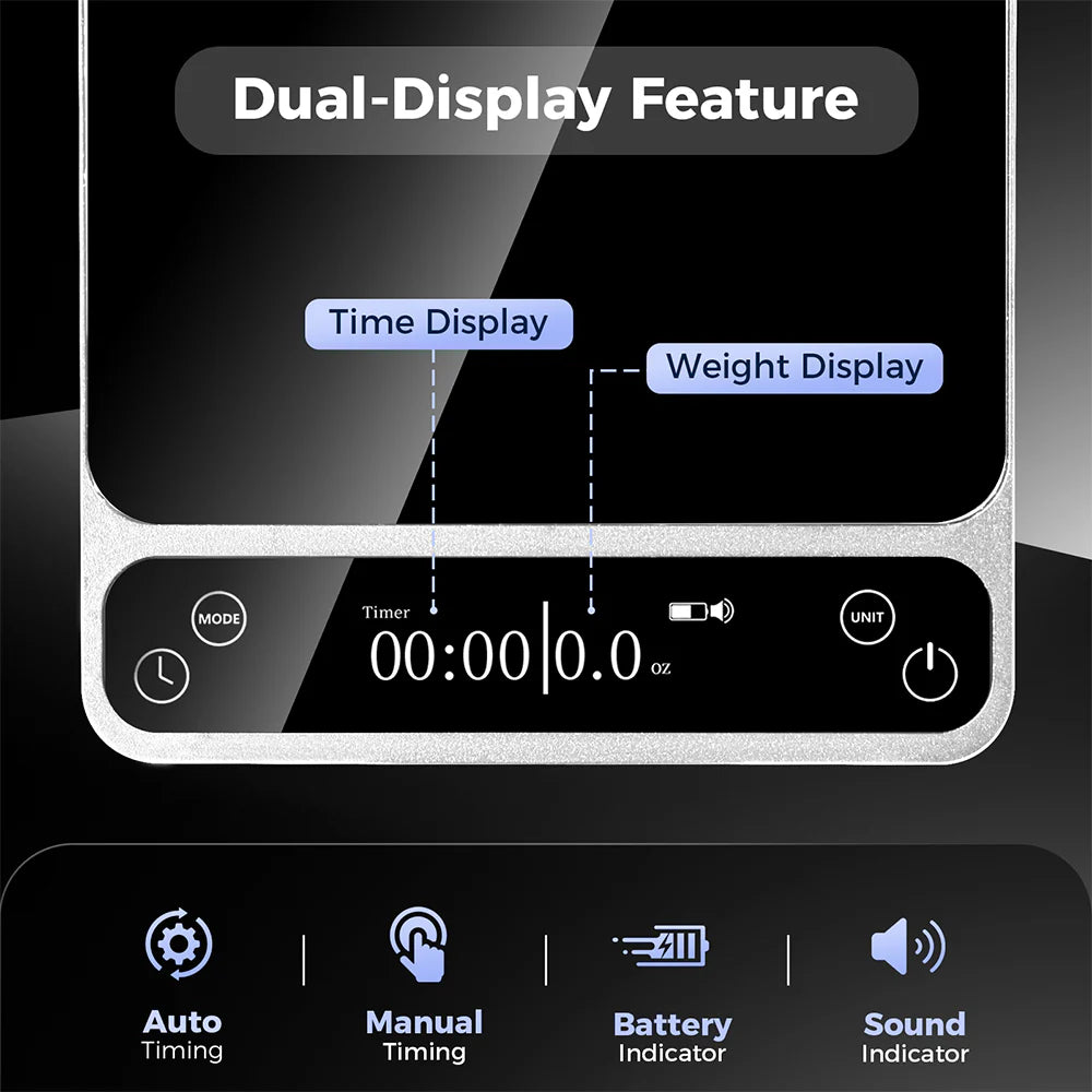 IKAPE Smart Electronic Coffee Scale with Bluetooth APP_V2 Pro